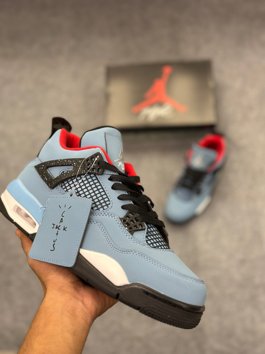 Jordan 4 Retro Travis Scott Cactus Jack Blue (1:1)