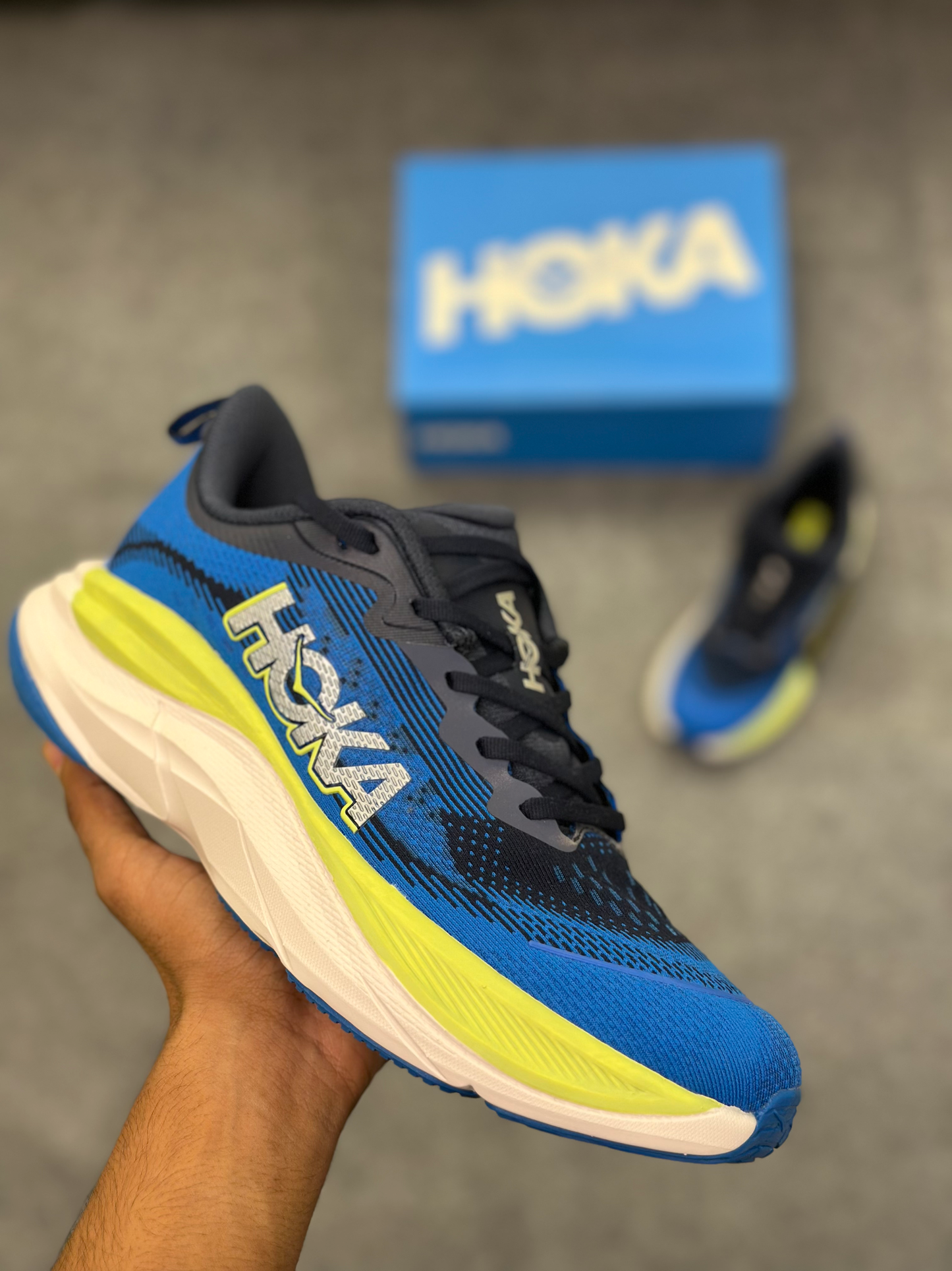 Hoka Skyflow Varsity Navy Electric Cobalt (1:1)