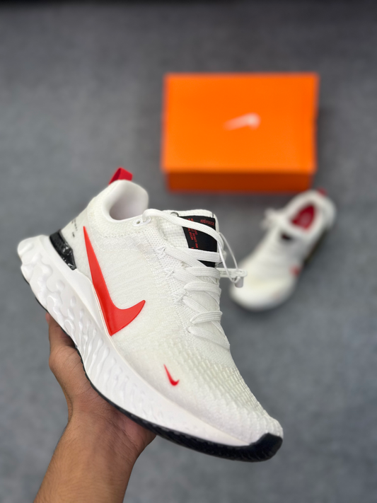 Nike React Infinity Run Flyknit 3 White Crimson (1:1)